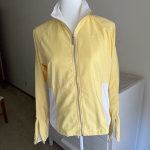 Nike Jacket Pale Yellow/White Women's Size M Like New
